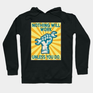 Mechanic Worker Laborer vintage Poster Hoodie